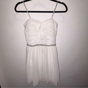 Elegant White Spaghetti Strap Dress